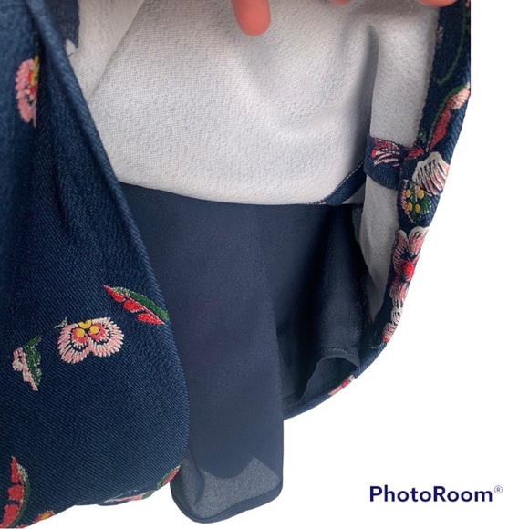 BCBGeneration Floral Embroidered Rackerback Strappy Mini Dress - Picture 9 of 14